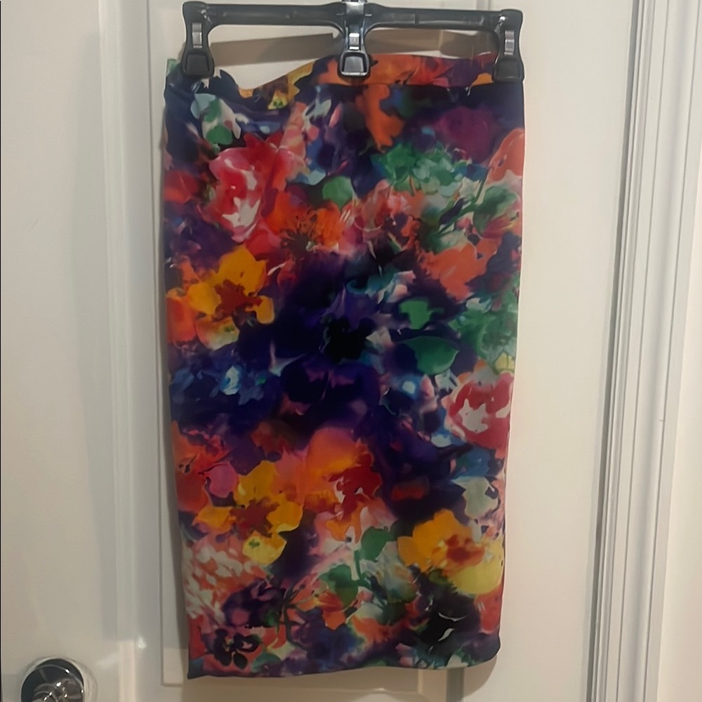 Aqua Purple and Orange Pencil Skirt Knee-Length Cocktail